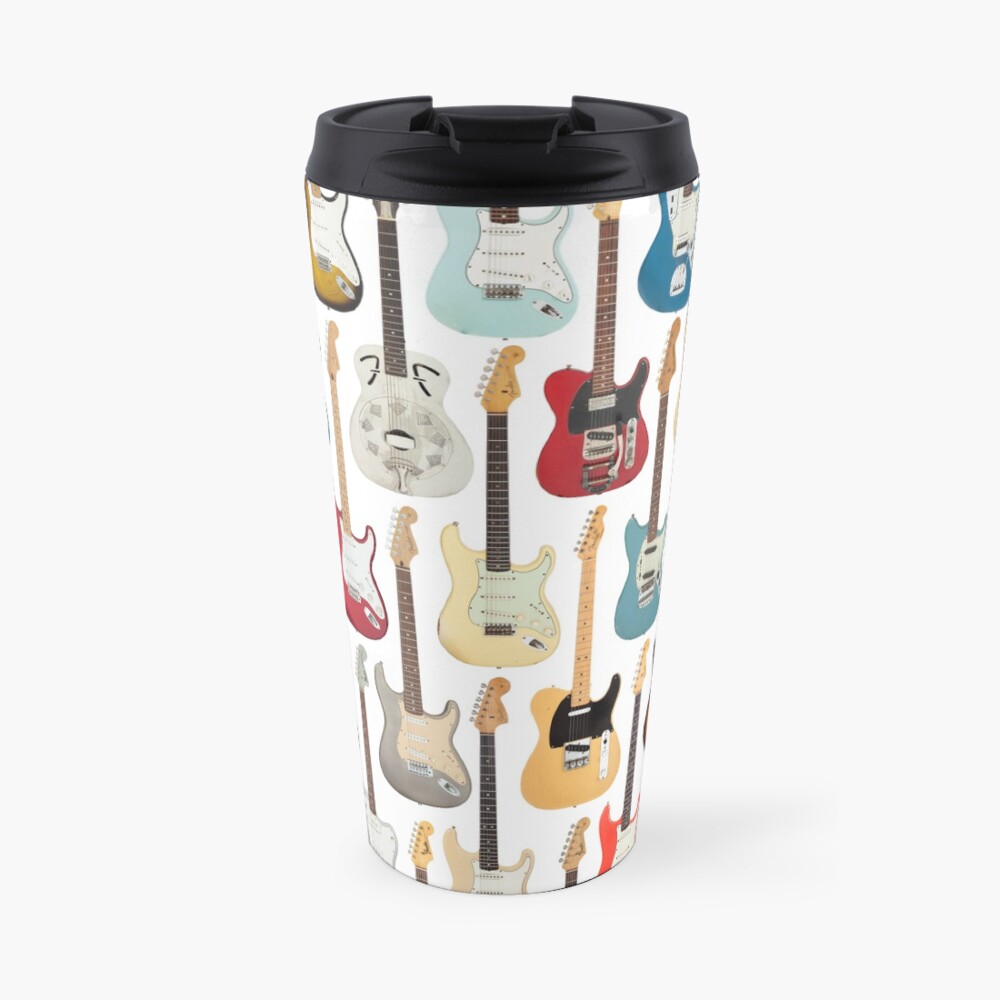 Vintage Fender Guitar Collection Travel Mug