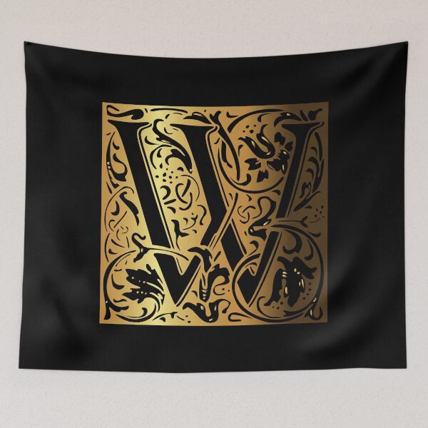 Item preview, The Letter W Beautiful floral bouquet golden design With Amazing Ornament  designed and sold by yacine12353.