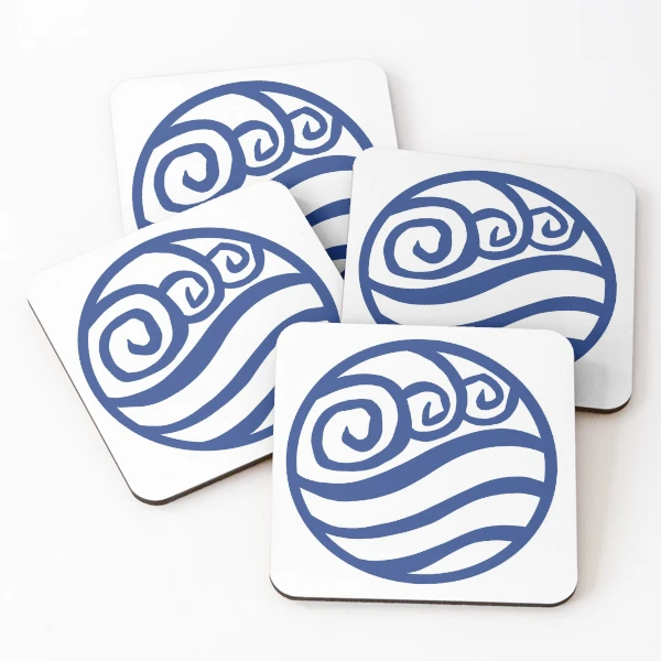 Avatar: The Last Airbender Simple Water Element Symbol | Coasters (Set of 4)