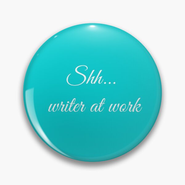 Item preview, Writer at Work Turquoise White Type designed and sold by TeaRoseWriter.