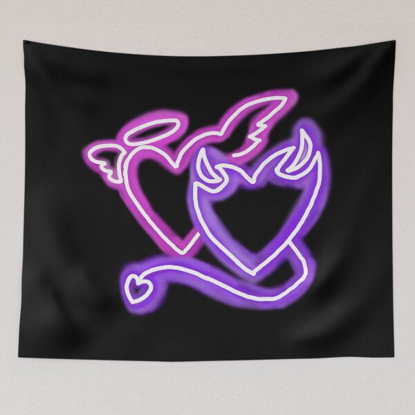 Item preview, Devil and Angel Neon Hearts designed and sold by greys-red12.