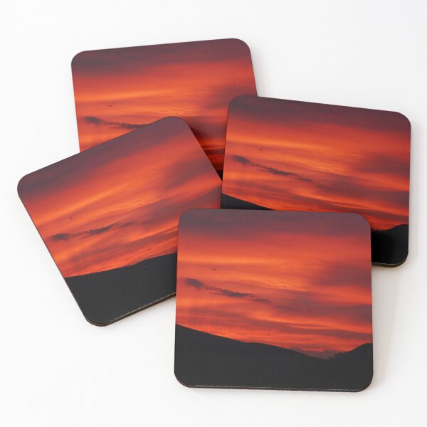 Item preview, Red Sky Black Hills Sunset Landscape designed and sold by Anna Lemos.