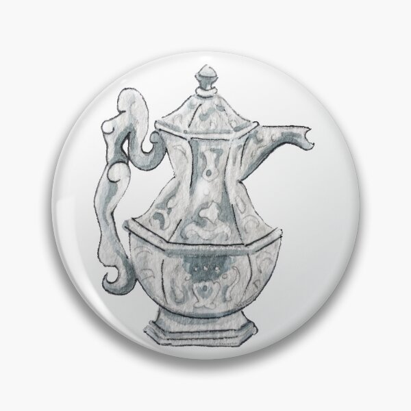 Item preview, Antique Mermaid Teapot in Watercolor designed and sold by Regan Ralston.