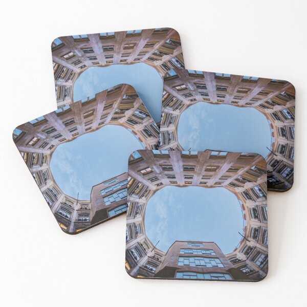 Item preview, inside gaudi's Casa Mila patio looking up organic architecture barcelona inner courtyard atrium designed and sold by am-mantilla2156.