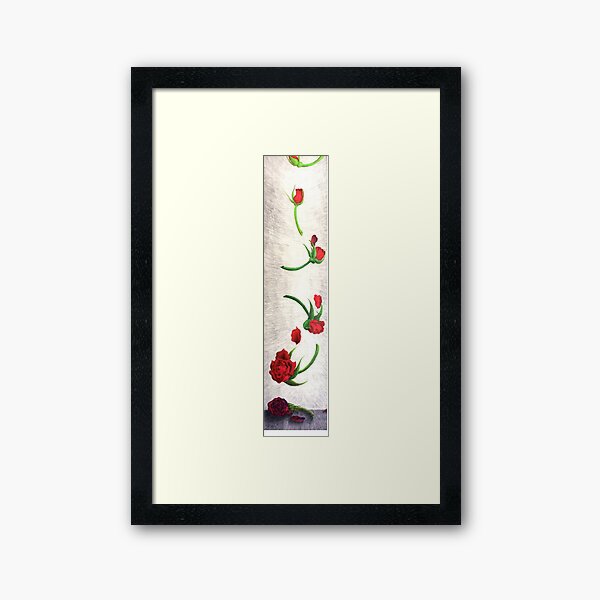 An Aging Rose Falls Framed Art Print