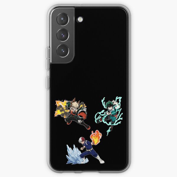 boku no hero academia - the big three action shots Samsung Galaxy Soft Case