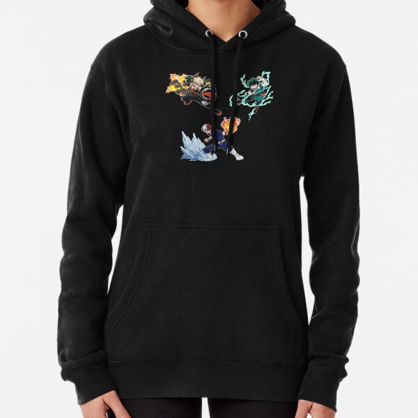 boku no hero academia - the big three action shots Pullover Hoodie