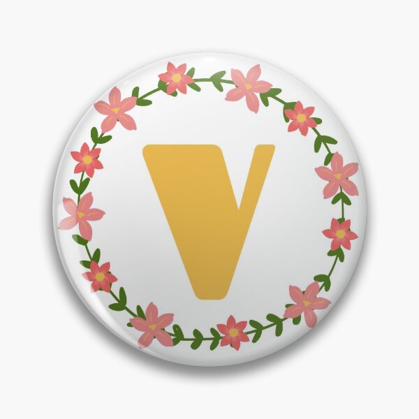 Artikelvorschau, Blumenkranz Initial- V. entworfen und verkauft von mtanner4.