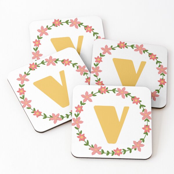 Artikelvorschau, Blumenkranz Initial- V. entworfen und verkauft von mtanner4.