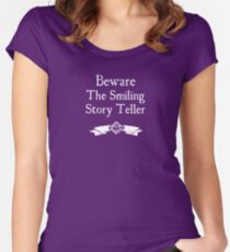 Beware the Smiling Story Teller - For Dark Shirts Women's Fitted Scoop T-Shirt