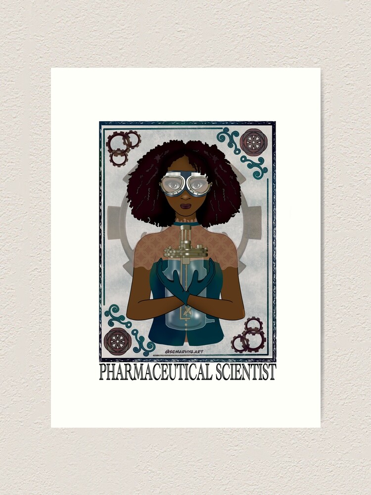 Alternate view of Pharmaceutical Scientist (STEAMpunk Art) Art Print