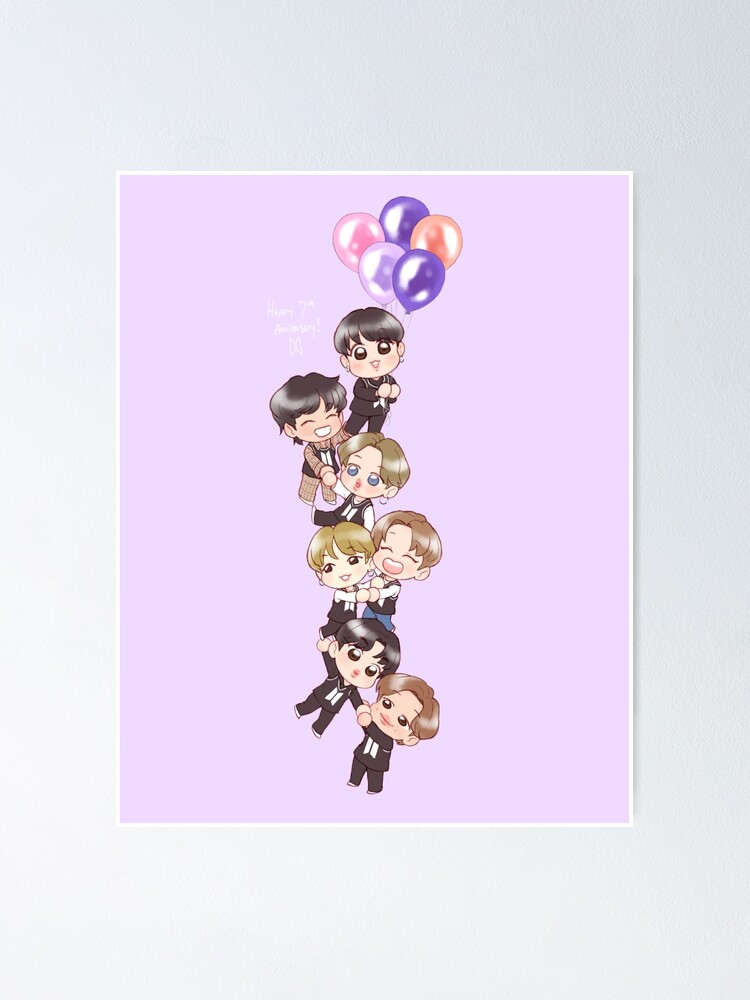 Bts Balloons Chibis 7th Anniversary Poster By Nurpleynurple Redbubble Bts Balloons Chibis 7th Anniversary Poster By Nurpleynurple Redbubble