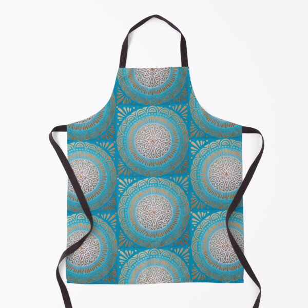 Item preview, Glowing Gold on Aqua Mandala designed and sold by Soozie Wray.