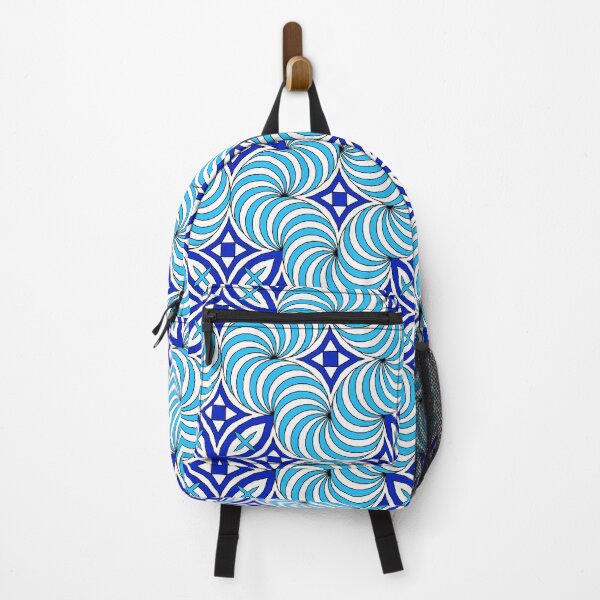 Item preview, Blue Curly Stripes Pattern designed and sold by Girih.