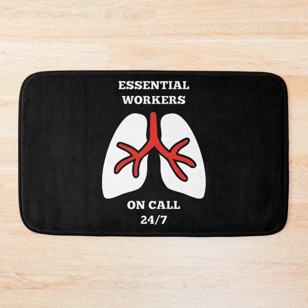 Item preview, Essential workers on call 24/7; our lungs. Practice social distancing, breathe easy. designed and sold by DoodleBugDigits.