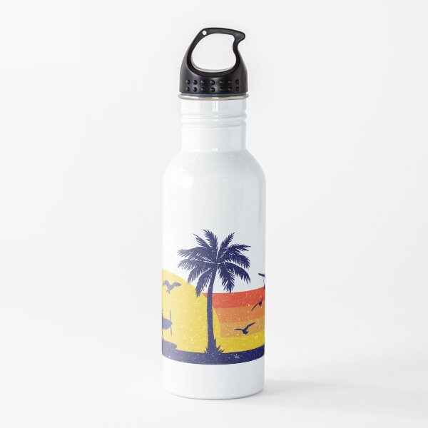 Retro 80s Seaplane Scene with Twin Water Bottle