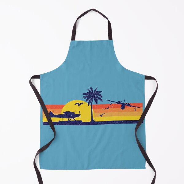 Item preview, Retro 80s Seaplane Scene with Twin designed and sold by NeckNech.