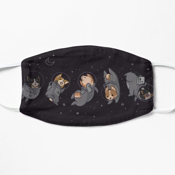 Astronaut Corgis on Parade Mask