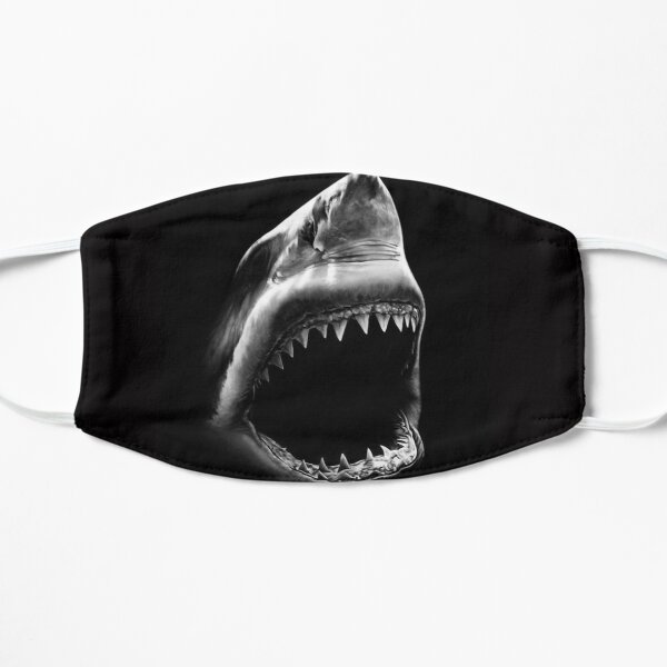 White Shark Face Masks Redbubble - funny cake roblox shark attack