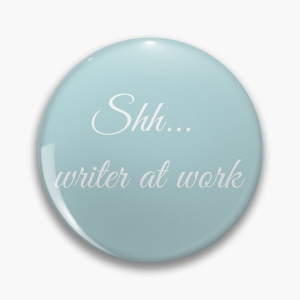 Item preview, Writer at Work Sea Green White Type designed and sold by TeaRoseWriter.
