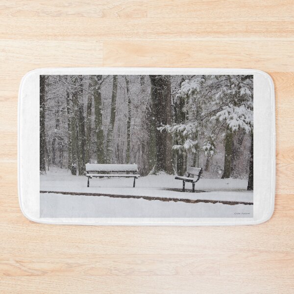 Item preview, Snowy Benches designed and sold by Gilda Axelrod.