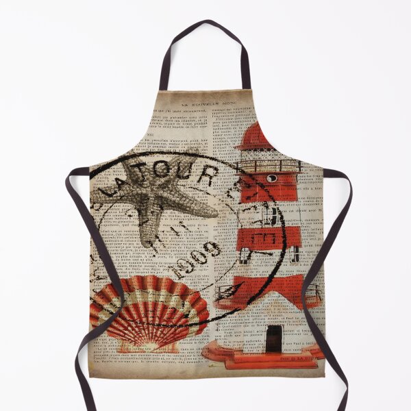 Item preview, dark academia vintage sea shells nautical lighthouse designed and sold by LEILA ART SPACE.