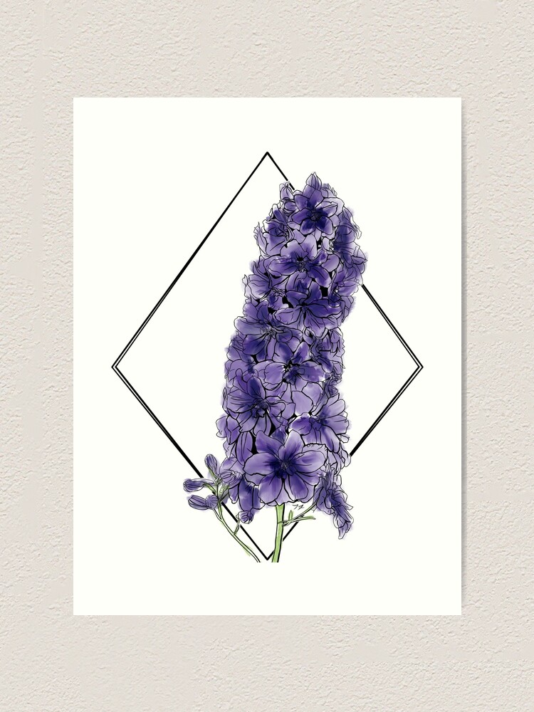 Delphinium with butterfly - Marjolein Kruijt