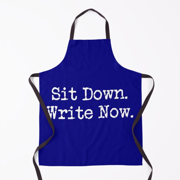 Item preview, Sit Down. Write Now. Navy Blue White Type designed and sold by TeaRoseWriter.