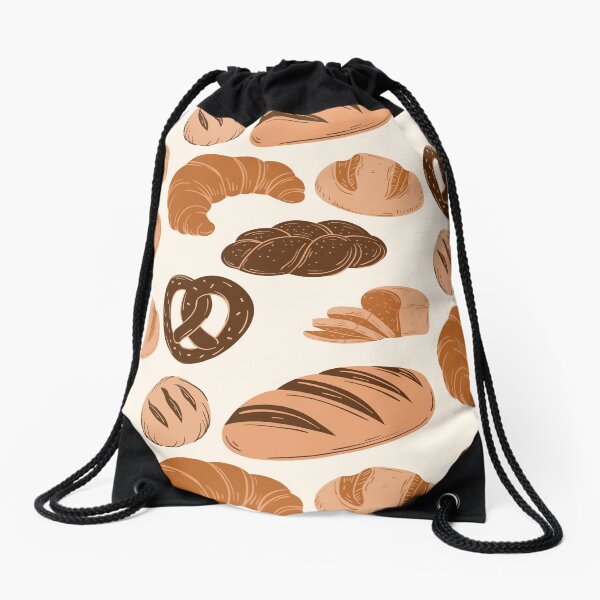 Bread Lovers Collage Drawstring Bag