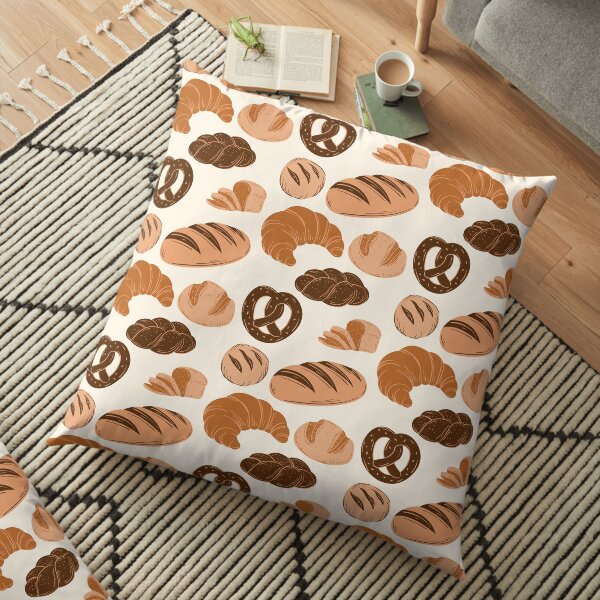 Bread Lovers Collage Floor Pillow