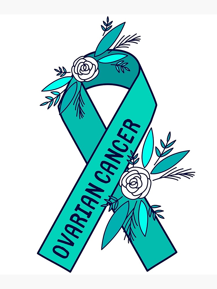 50 Large Paper Teal Ribbons, Ovarian Cancer, Ptsd