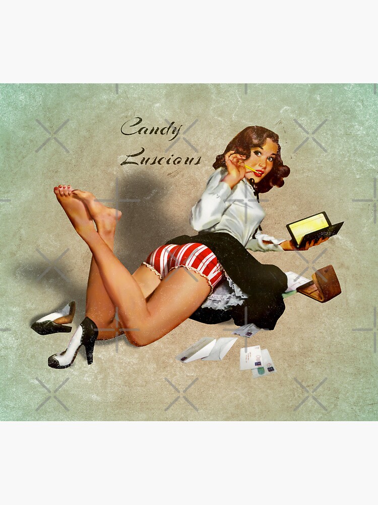 "Retro PinUp Girl" Sticker for Sale by FreeGlim Redbubble