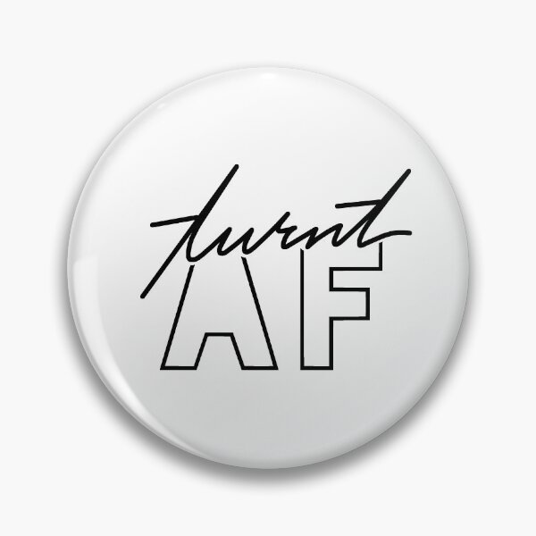 Item preview, Turnt AF - black on white script design designed and sold by TresChicXO.
