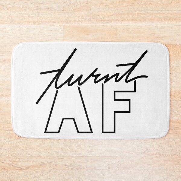Item preview, Turnt AF - black on white script design designed and sold by TresChicXO.