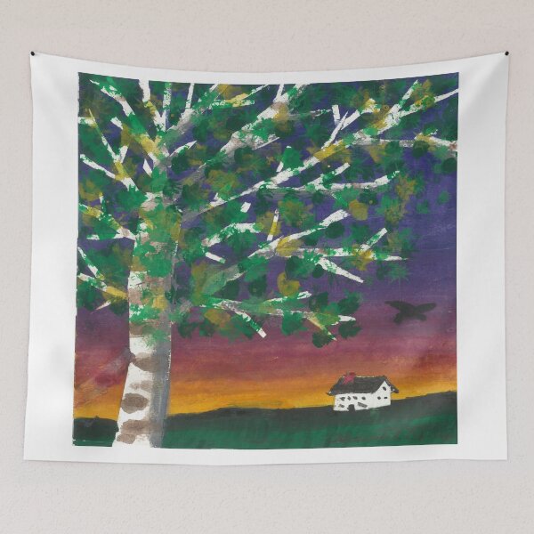 Item preview, Birch Tree at Dawn [Watercolor Paint] designed and sold by Nathaniel E. Dearing.