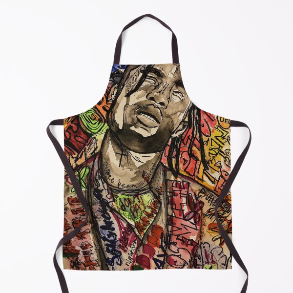 Item preview, La Flame,travis,astro world,portrait,fan art,wall art,rap,rapper,cool,painting,watercolor,dope,damn,album,masculine,gift,present,music,lyrics,goat,hiphop designed and sold by spacesbydee.