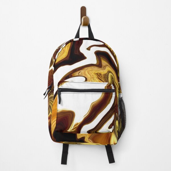 Item preview, 1980s brown yellow marble swirls mid century modern designed and sold by LEILA ART SPACE.