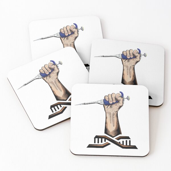 Item preview, Pipette in Power Fist with DNA Logo Science Biology Design designed and sold by Zit-Zat-Zot.
