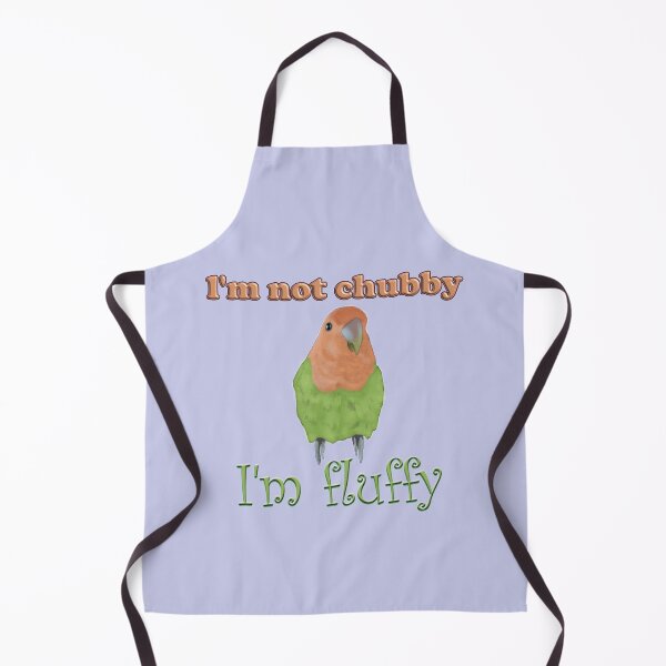 Item preview, I'm not chubby, I'm fluffy. Archie lovebird merch. designed and sold by MelanieNad.
