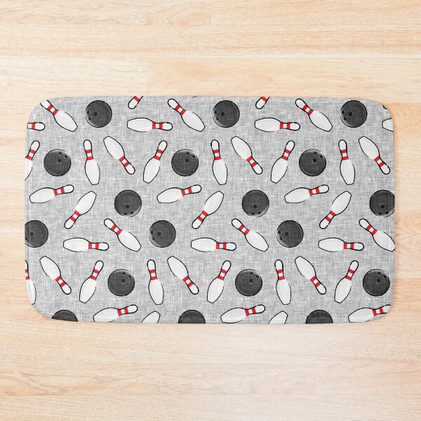 Item preview, bowling - bowling pins and bowling balls - grey designed and sold by littlearrow.