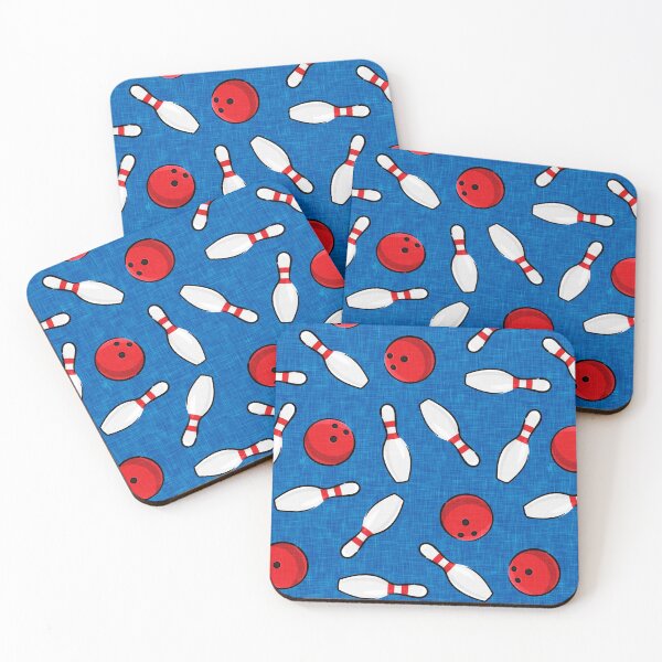 Item preview, bowling - bowling pins and bowling balls - blue designed and sold by littlearrow.