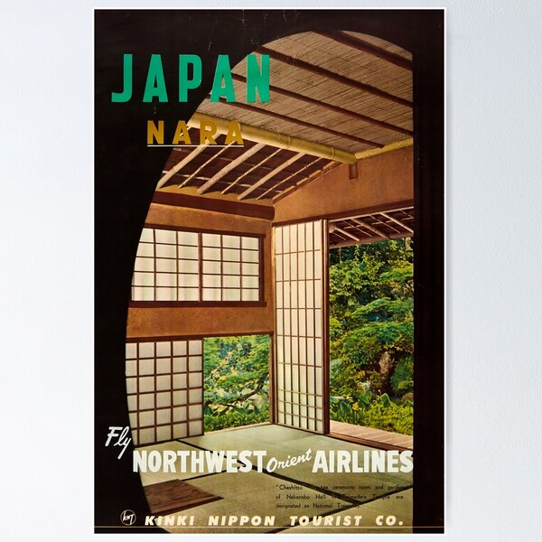 Item preview, Japan Nara vintage travel poster designed and sold by stickart-marek.