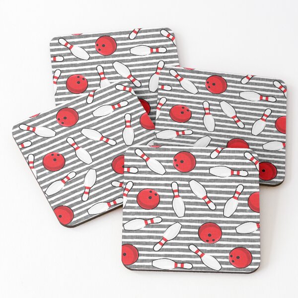 Item preview, bowling - bowling pins and bowling balls - stripes designed and sold by littlearrow.