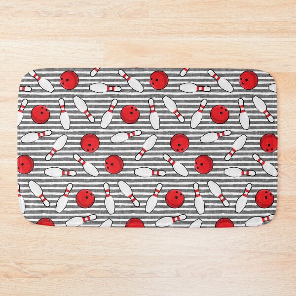 Item preview, bowling - bowling pins and bowling balls - stripes designed and sold by littlearrow.