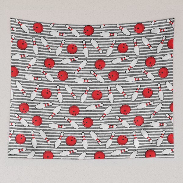 Item preview, bowling - bowling pins and bowling balls - stripes designed and sold by littlearrow.