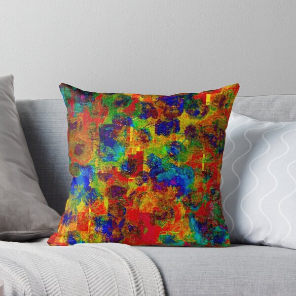 Item preview, Abstract colorful textured painting designed and sold by Red Witch Art.