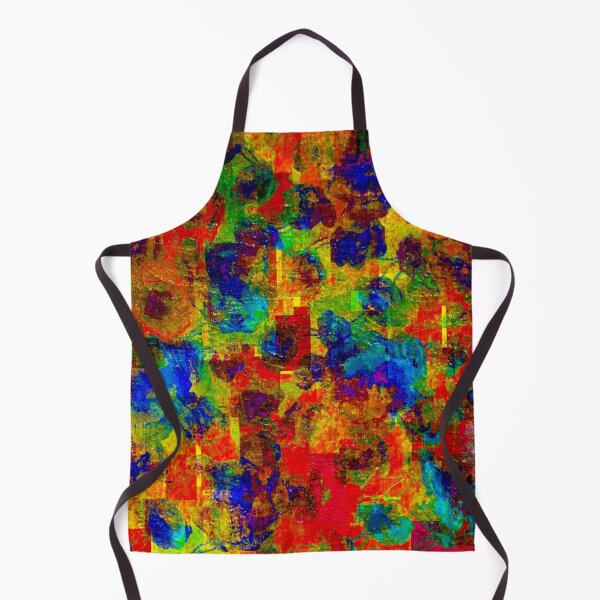Item preview, Abstract colorful textured painting designed and sold by Red Witch Art.