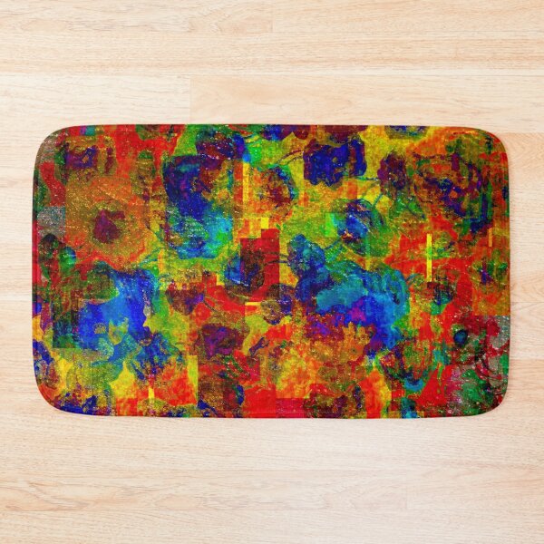 Item preview, Abstract colorful textured painting designed and sold by Red Witch Art.