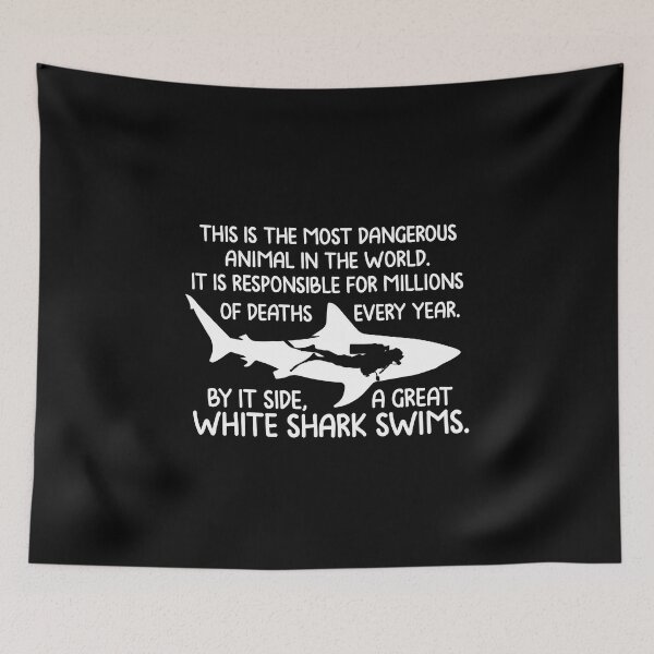 Item preview, Great white shark swims designed and sold by redshirtz.