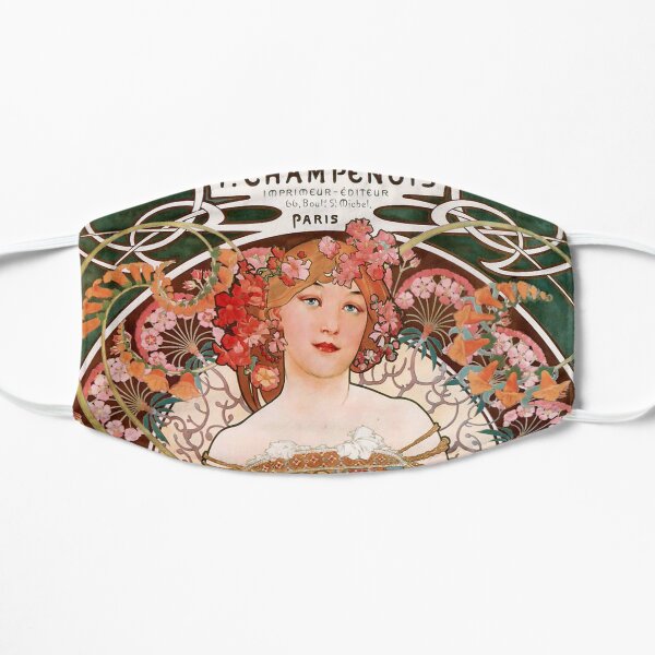F. Champenois Imprimeur-Éditeur,1897,Alphons Mucha,Litography Flat Mask
